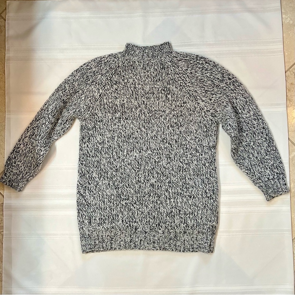 Chunky Sweater Tunic Marled Yarn Sz L Notched Neck EUC Pronto Moda SALE 1/2 OFF - Picture 5 of 12